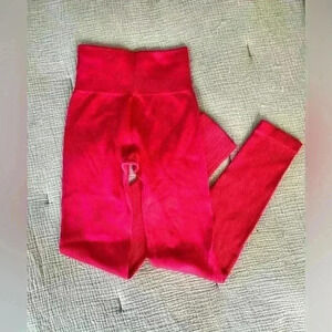 Aerie Magenta Bright Pink High-Waisted Ribbed Soft Seamless Leggings – Size S